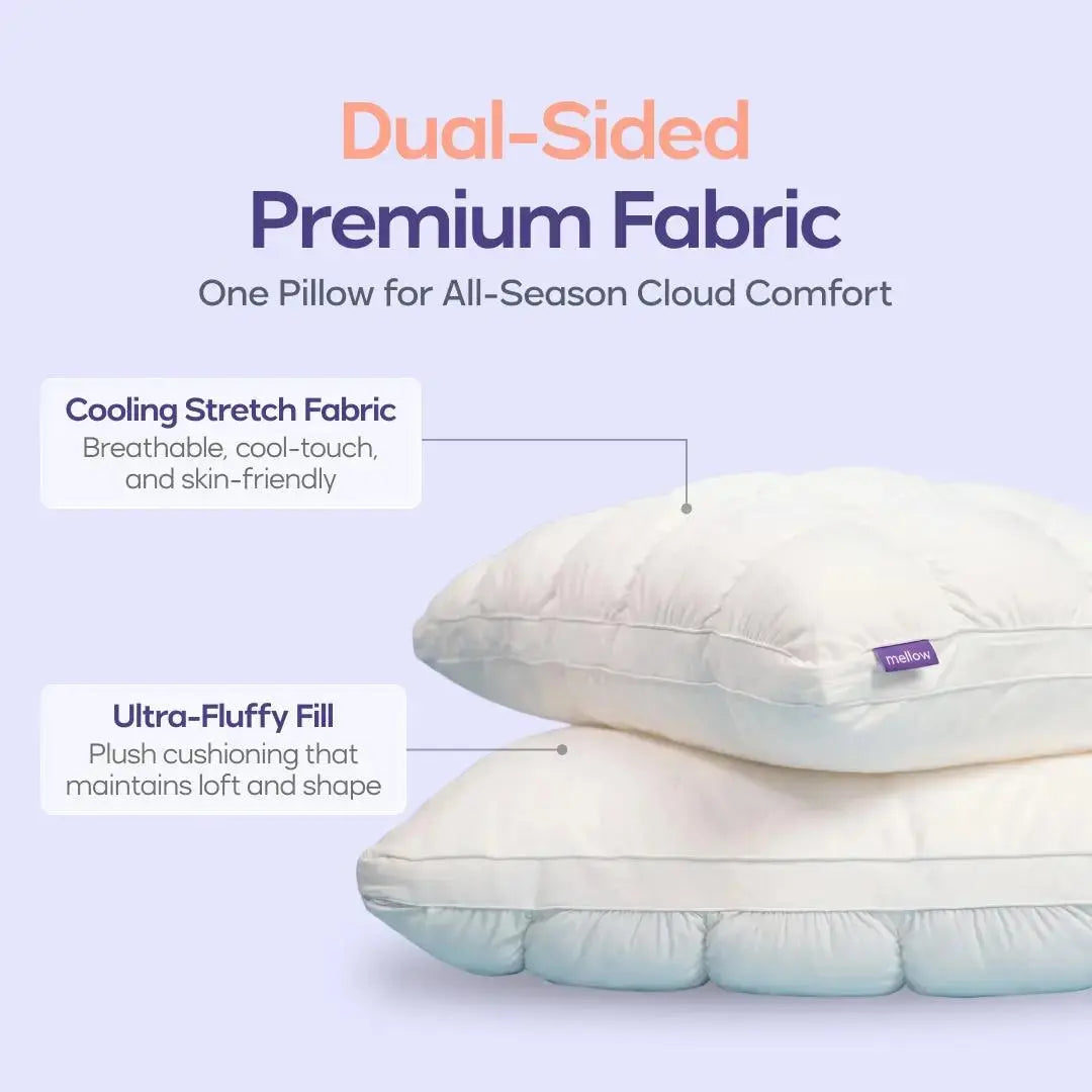 Korvatek CloudPuff Pillow – Soft Quilted Puff Grid Design Pillow, Fluffy Plush Bed Pillow with Cloud Like Comfort, Breathable Support Pillow for Side, Back & Stomach Sleepers, Cozy Bed Pillow for Better Sleep