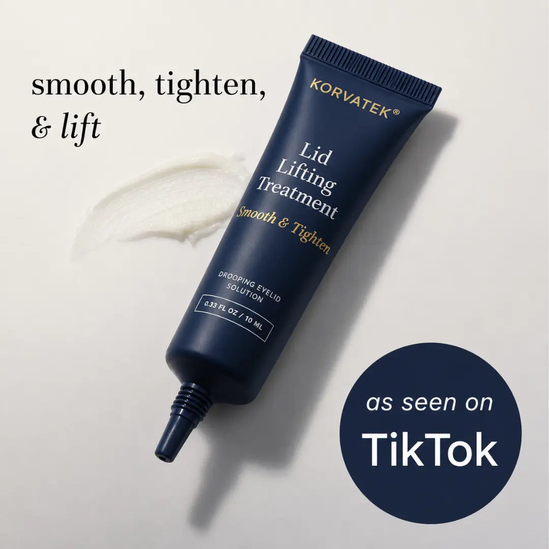 Korvatek Lifting Treatment – Firming Eye Cream for Hooded, Sagging & Crepey Lids – Instantly Smooths Fine Lines & Lifts Appearance – Fragrance-Free Formula