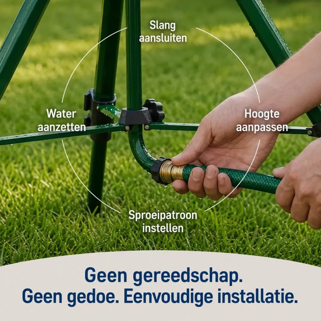 Korvatek Verstelbare 360° Tuinsproeier – Groot Bereik