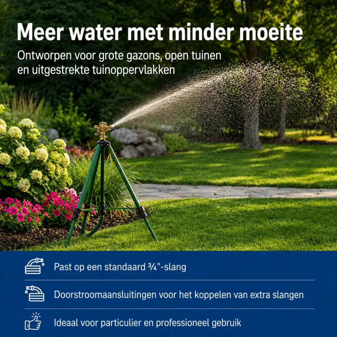 Korvatek Verstelbare 360° Tuinsproeier – Groot Bereik