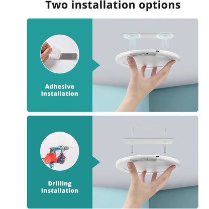 Korvatek Battery Operated Ceiling Lights Rechargeable Motion Sensor Light Indoor Wireless Shower Light with Remote - Dimmable Timing Motion Activated Lamp for Closet Shower