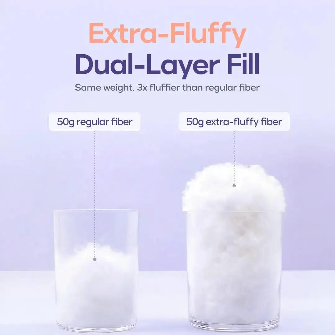 Korvatek CloudPuff Pillow – Soft Quilted Puff Grid Design Pillow, Fluffy Plush Bed Pillow with Cloud Like Comfort, Breathable Support Pillow for Side, Back & Stomach Sleepers, Cozy Bed Pillow for Better Sleep