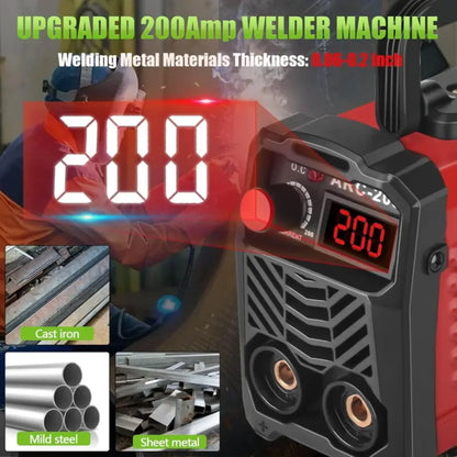Korvatek QuickWeld Complete Welding System - Portable Stick Welder Machine 110V with Hot Start Arc Force Anti-Stick, Includes 20 Rods & 2 Chip Hammers