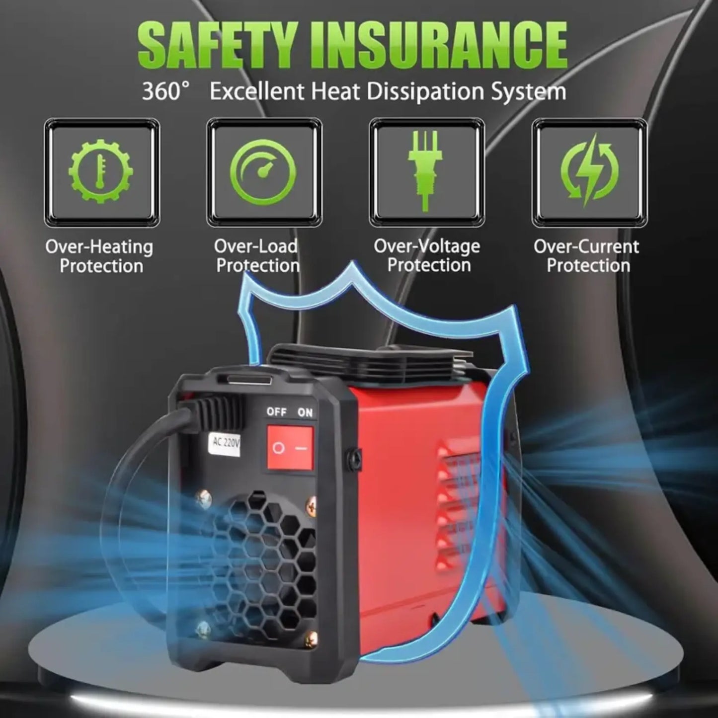 Korvatek QuickWeld Complete Welding System - Portable Stick Welder Machine 110V with Hot Start Arc Force Anti-Stick, Includes 20 Rods & 2 Chip Hammers