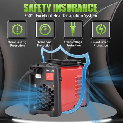 Korvatek QuickWeld Complete Welding System - Portable Stick Welder Machine 110V with Hot Start Arc Force Anti-Stick, Includes 20 Rods & 2 Chip Hammers