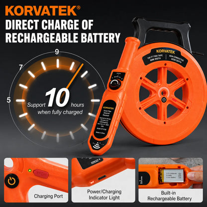 KORVATEK Pipe Lock Detector Pipe Locators 98ft Waterproof IP67 Adjustable Sensitivity Sewer Wall Scanner Plumbing Tool for Metal Plastic PVC Pipe