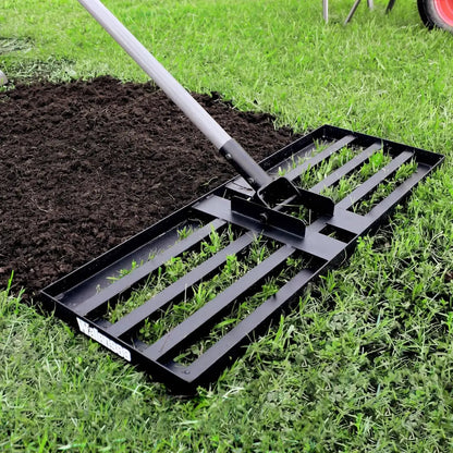 Korvatek B6 Lawn Leveling Rake - Levelawn Tool - Labor-Saving Leveling Rake for Lawns - Stainless Steel Handle - Suitable for Garden, Lawn, and Golf Course - For Easy Leveling of Soil, Sand, and Earth