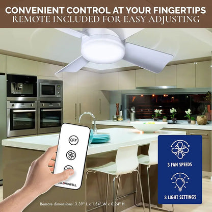 KORVATEK Socket Breeze Modern Ceiling Fans with LED Lights, 10" LED E26 Screw Base Mini Light Socket Fan for Bedroom, Living Room, Kitchen, Balcony