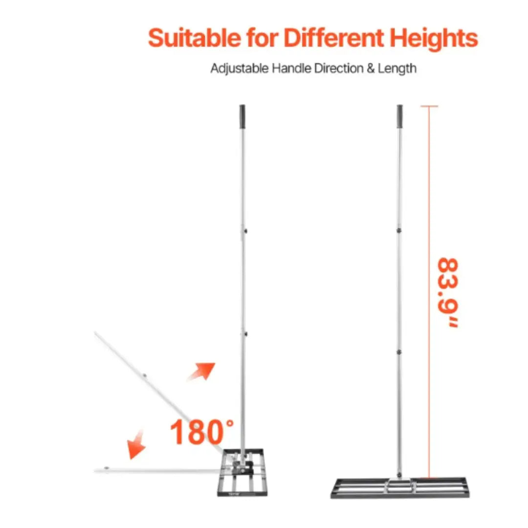 Korvatek B6 Lawn Leveling Rake - Levelawn Tool - Labor-Saving Leveling Rake for Lawns - Stainless Steel Handle - Suitable for Garden, Lawn, and Golf Course - For Easy Leveling of Soil, Sand, and Earth