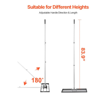 Korvatek B6 Lawn Leveling Rake - Levelawn Tool - Labor-Saving Leveling Rake for Lawns - Stainless Steel Handle - Suitable for Garden, Lawn, and Golf Course - For Easy Leveling of Soil, Sand, and Earth