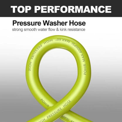KORVATEK Pressure Washer Hose 50FT x 1/4"(15M) - Replacement Power Wash Hose with Quick Connect Kits - High Pressure Hose with M22 14mm Fittings