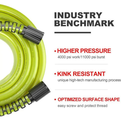 KORVATEK Pressure Washer Hose 50FT x 1/4"(15M) - Replacement Power Wash Hose with Quick Connect Kits - High Pressure Hose with M22 14mm Fittings