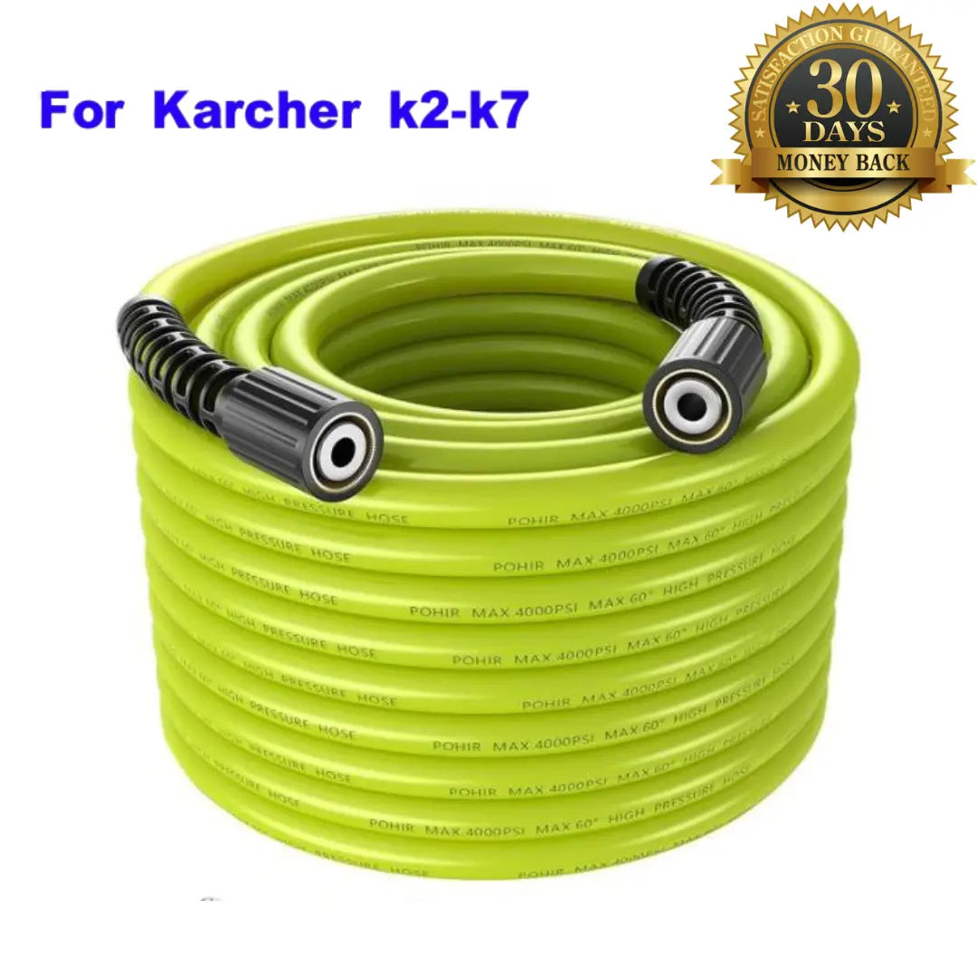 KORVATEK Pressure Washer Hose 50FT x 1/4"(15M) - Replacement Power Wash Hose with Quick Connect Kits - High Pressure Hose with M22 14mm Fittings